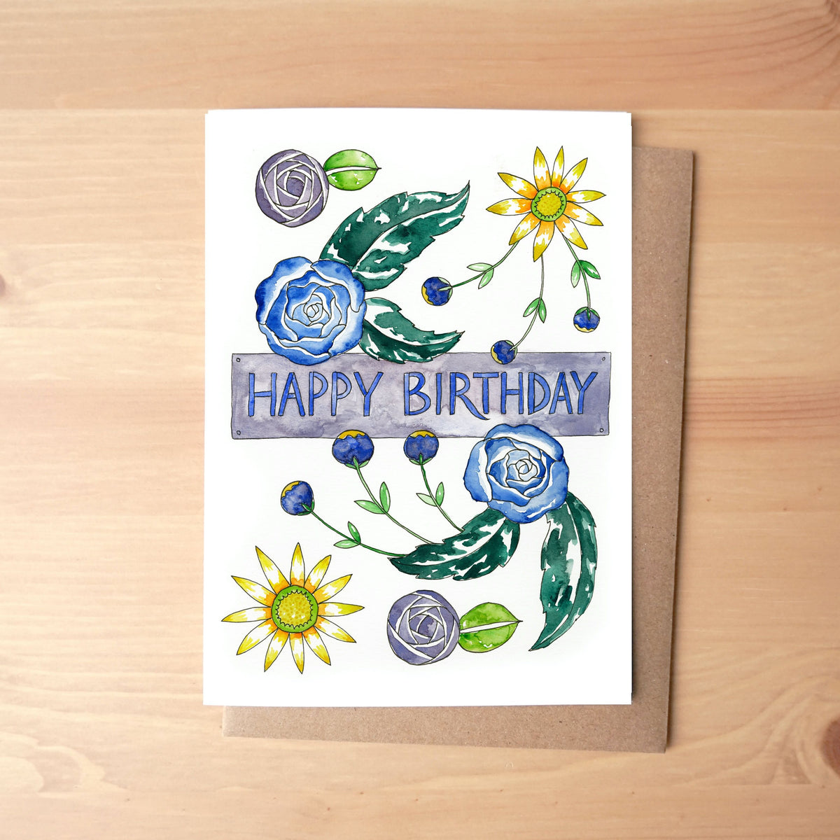 Happy Birthday (Flowers) - Greeting Card