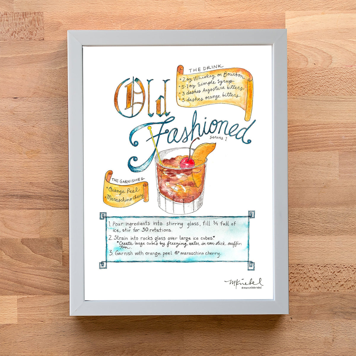 OldFashionedWhiteAcrylicFrameW 