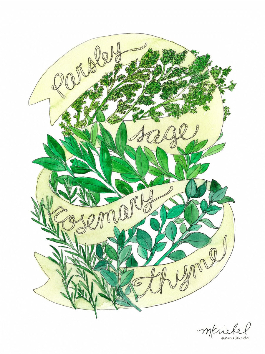 Parsley good Watercolor Print