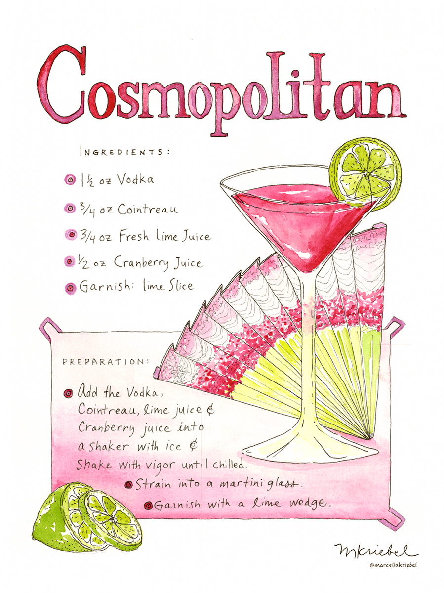 Classic Cosmopolitan Cocktail Recipe