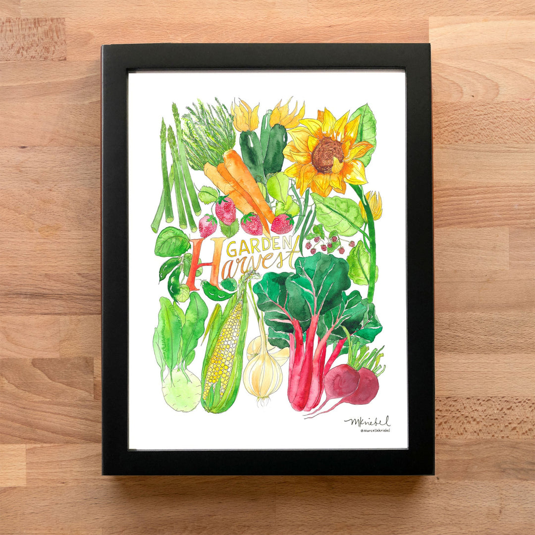 Fruit \u0026 Veggie Watercolor Art Prints, image size:1080x1080