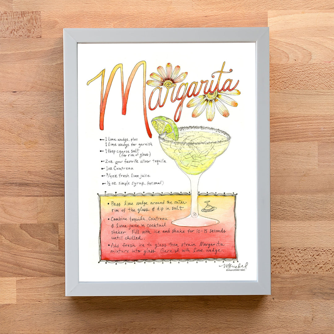 Margarita Summer popular Drinks Yard Cards- UV High resolution Coroplast printing. HALF SHEET