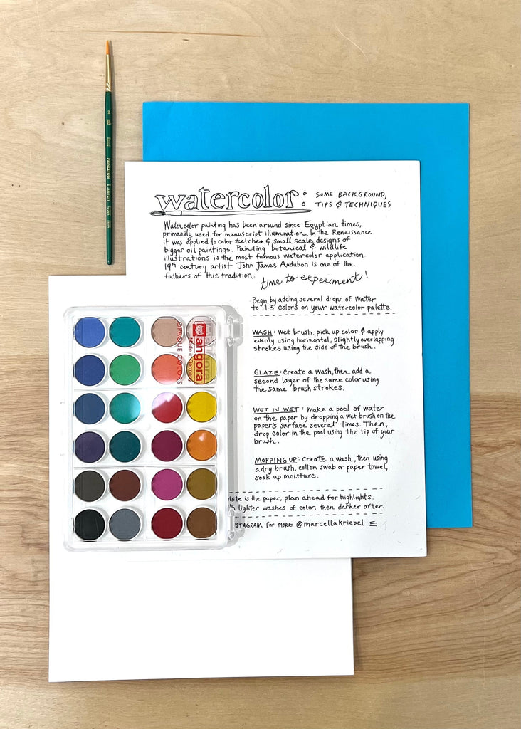Watercolor Supplies for Artists