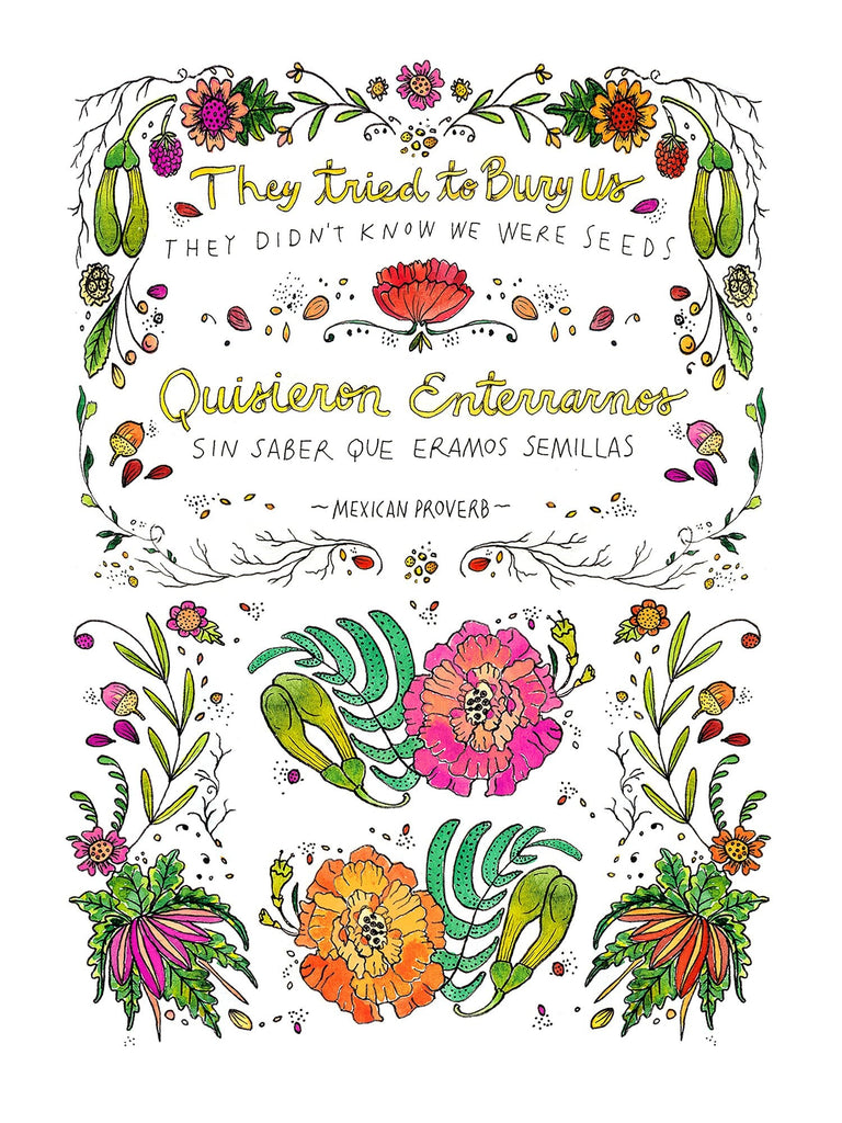 They Tried to Bury Us Quote Watercolor Art Print
